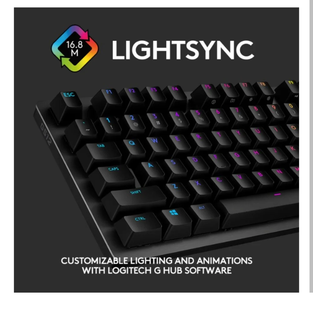 Logitech G512 Carbon Light Sync RGB Mechanical Gaming Keyboard W/USB